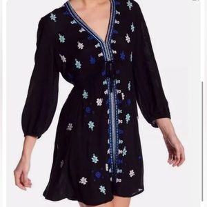 Free People Star Gazer Embroidered Tunic Size Extra Small